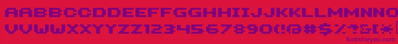 Hilogi71 Font – Purple Fonts on Red Background