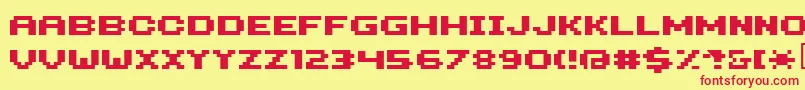 More about Hilogi71 Font Hilogi71 Font – Red Fonts on Yellow Background