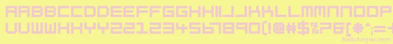 Petitinho Font – Pink Fonts on Yellow Background