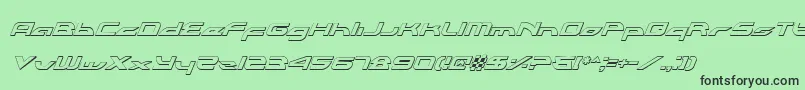 Alexlcoi Font – Black Fonts on Green Background