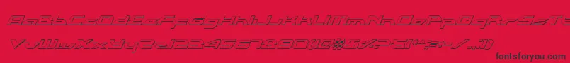 Alexlcoi Font – Black Fonts on Red Background