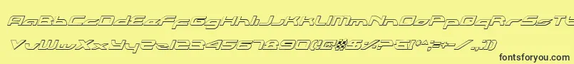 Alexlcoi Font – Black Fonts on Yellow Background