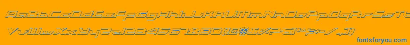 Alexlcoi Font – Blue Fonts on Orange Background