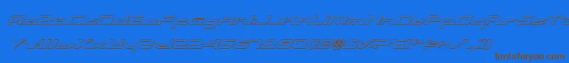 Alexlcoi Font – Brown Fonts on Blue Background