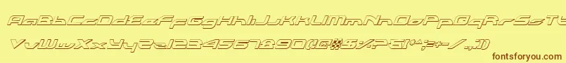 Alexlcoi Font – Brown Fonts on Yellow Background