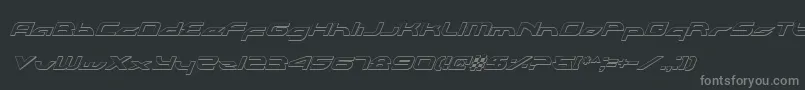 フォントAlexlcoi – 黒い背景に灰色の文字