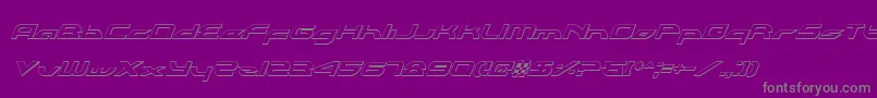フォントAlexlcoi – 紫の背景に灰色の文字