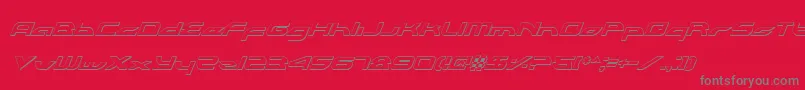 Alexlcoi Font – Gray Fonts on Red Background