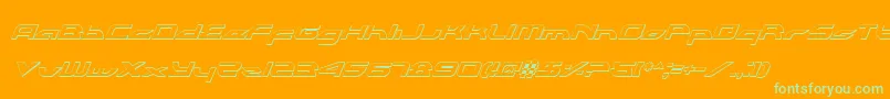 Alexlcoi Font – Green Fonts on Orange Background