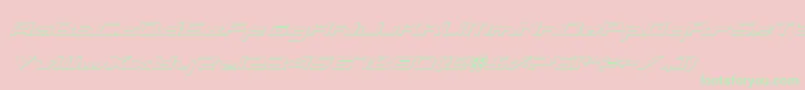Alexlcoi Font – Green Fonts on Pink Background