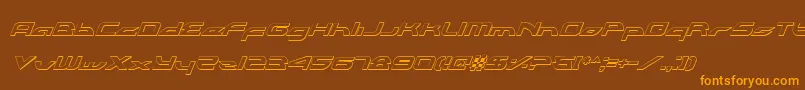 Alexlcoi Font – Orange Fonts on Brown Background