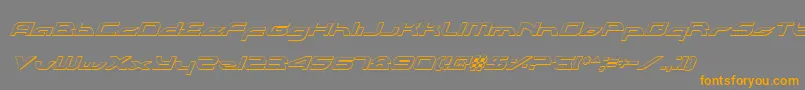 Alexlcoi Font – Orange Fonts on Gray Background