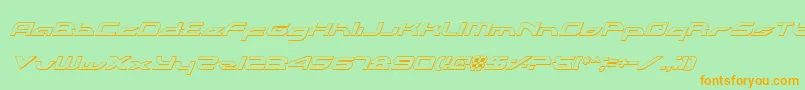 Alexlcoi Font – Orange Fonts on Green Background
