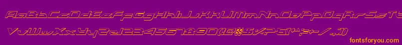 Alexlcoi Font – Orange Fonts on Purple Background