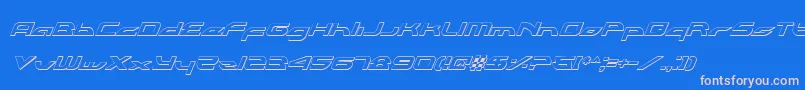 Alexlcoi Font – Pink Fonts on Blue Background