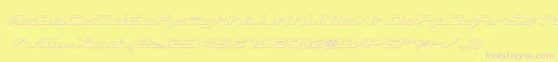 Alexlcoi Font – Pink Fonts on Yellow Background