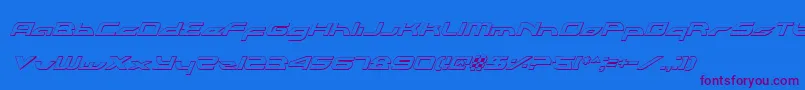 Alexlcoi Font – Purple Fonts on Blue Background