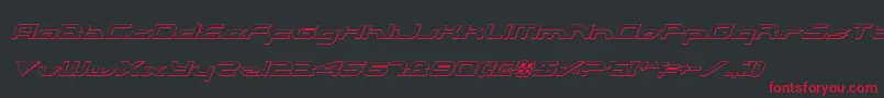 Alexlcoi Font – Red Fonts on Black Background