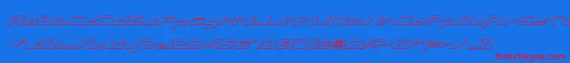 Alexlcoi Font – Red Fonts on Blue Background