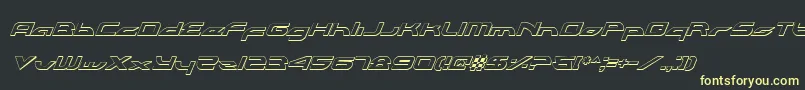 Шрифт Alexlcoi – жёлтые шрифты на чёрном фоне