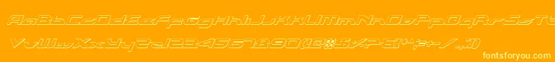 Alexlcoi Font – Yellow Fonts on Orange Background