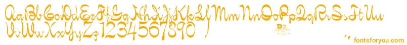 Шрифт Kellybrown – оранжевые шрифты