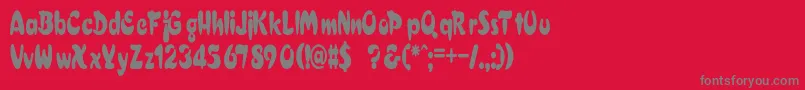 ElectrikCn Font – Gray Fonts on Red Background