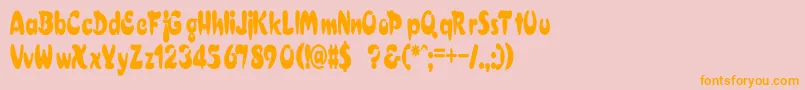 ElectrikCn Font – Orange Fonts on Pink Background