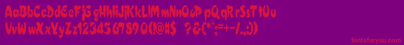 ElectrikCn Font – Red Fonts on Purple Background