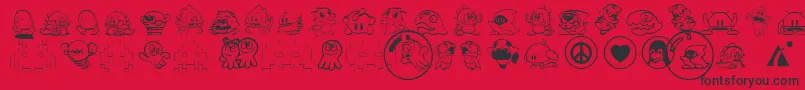 フォントTas2k3 – 赤い背景に黒い文字