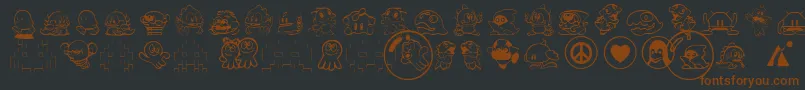 Tas2k3 Font – Brown Fonts on Black Background