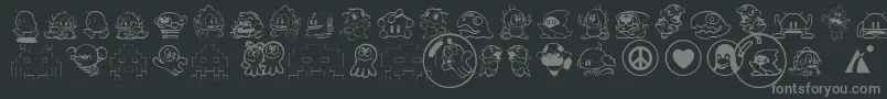 Tas2k3 Font – Gray Fonts on Black Background
