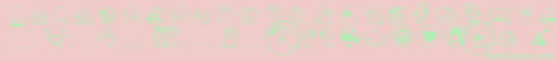 Tas2k3 Font – Green Fonts on Pink Background
