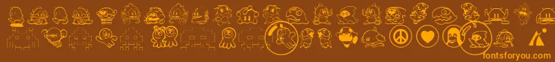 Tas2k3 Font – Orange Fonts on Brown Background