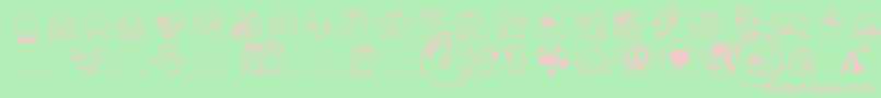 Tas2k3 Font – Pink Fonts on Green Background