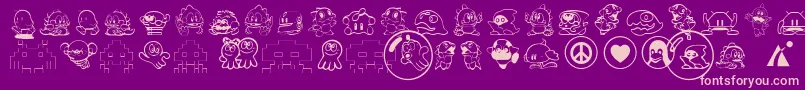 フォントTas2k3 – 紫の背景にピンクのフォント