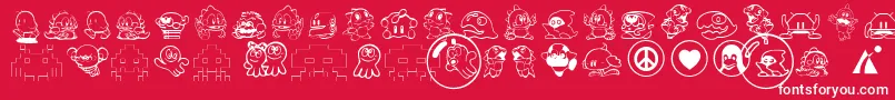 フォントTas2k3 – 赤い背景に白い文字