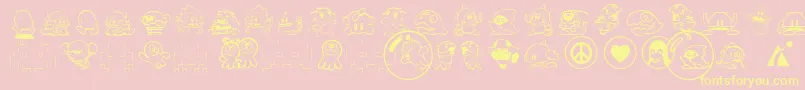 Tas2k3 Font – Yellow Fonts on Pink Background