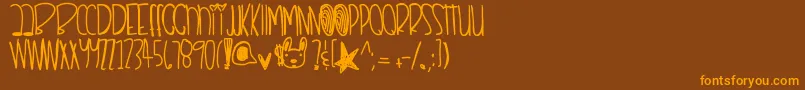 Remixthisdopeshit Font – Orange Fonts on Brown Background