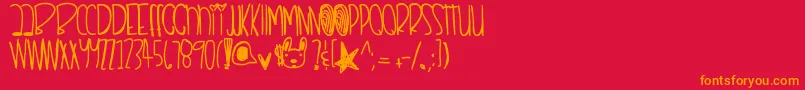 Remixthisdopeshit Font – Orange Fonts on Red Background