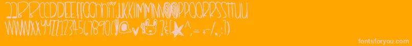 Remixthisdopeshit-fontti – vaaleanpunaiset fontit oranssilla taustalla