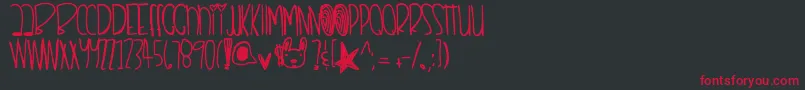 フォントRemixthisdopeshit – 黒い背景に赤い文字