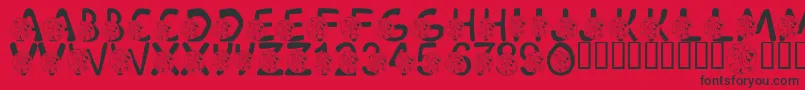 LmsScoobyDoobyDoo Font – Black Fonts on Red Background