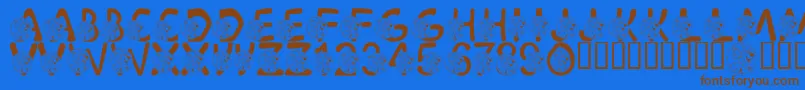 LmsScoobyDoobyDoo Font – Brown Fonts on Blue Background