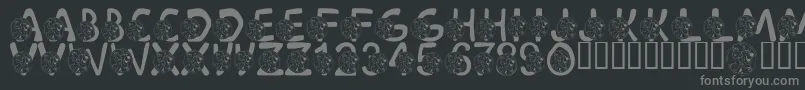 フォントLmsScoobyDoobyDoo – 黒い背景に灰色の文字