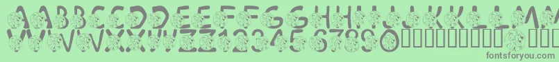 フォントLmsScoobyDoobyDoo – 緑の背景に灰色の文字