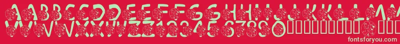 LmsScoobyDoobyDoo Font – Green Fonts on Red Background