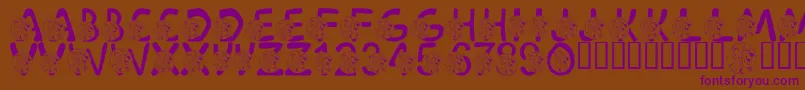 LmsScoobyDoobyDoo Font – Purple Fonts on Brown Background