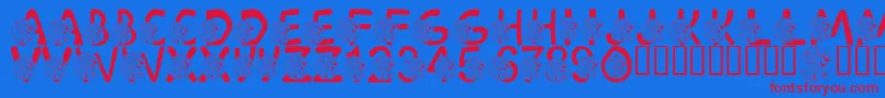 LmsScoobyDoobyDoo Font – Red Fonts on Blue Background