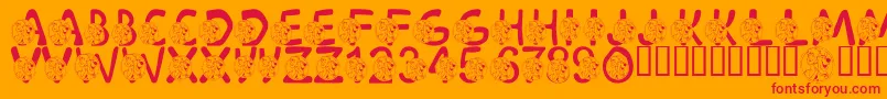 LmsScoobyDoobyDoo Font – Red Fonts on Orange Background